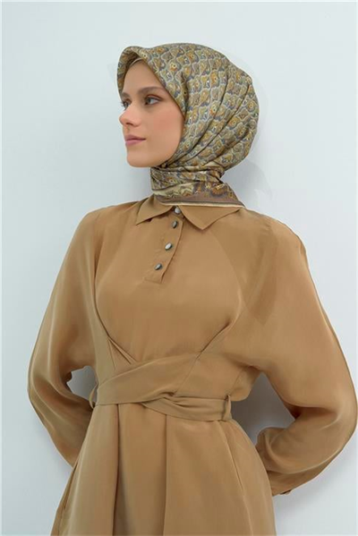 Armine Yeni Sezon 2026 Saf İpek Twill Eşarp 9518D 35