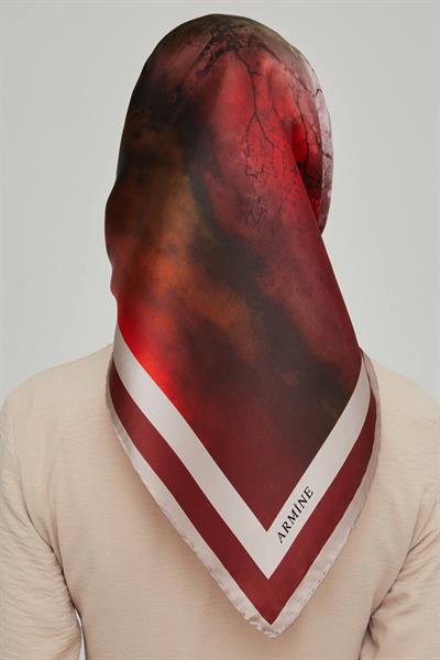 Armine Nostalji Serisi  Twill İpek Eşarp 8643D-06