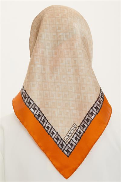 Armine 2022 İlkbahar Yaz Sezonu Twill İpek Eşarp Modelleri 8758D-35