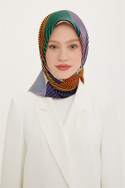 Armine 2022 İlkbahar Yaz Sezonu Twill İpek Eşarp Modelleri 8729D-04