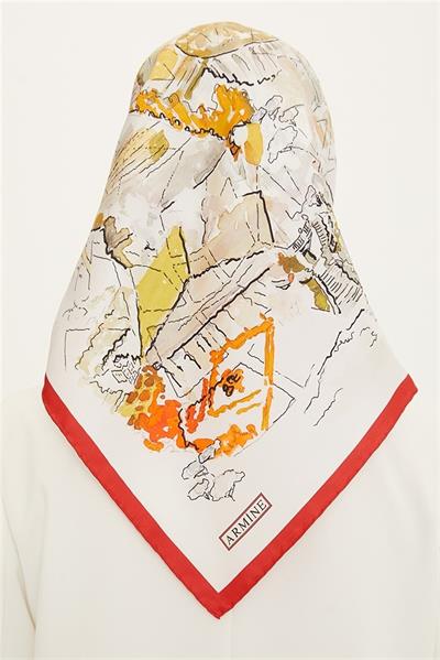 Armine 2022 İlkbahar Yaz Sezonu Twill İpek Eşarp Modelleri 8755D-31