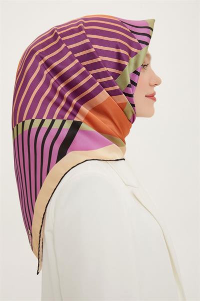 Armine 2022 İlkbahar Yaz Sezonu Twill İpek Eşarp Modelleri 8732D-32