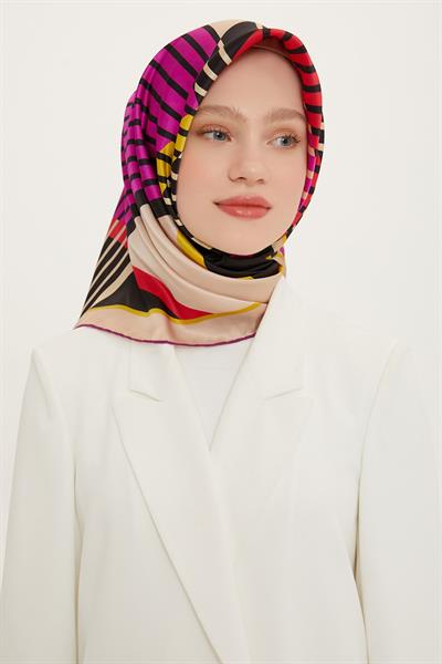 Armine 2022 İlkbahar Yaz Sezonu Twill İpek Eşarp Modelleri 8732D-54