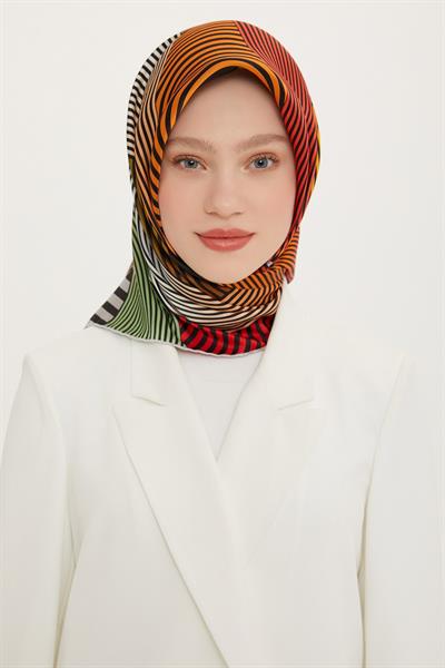 Armine 2022 İlkbahar Yaz Sezonu Twill İpek Eşarp Modelleri 8729D-34