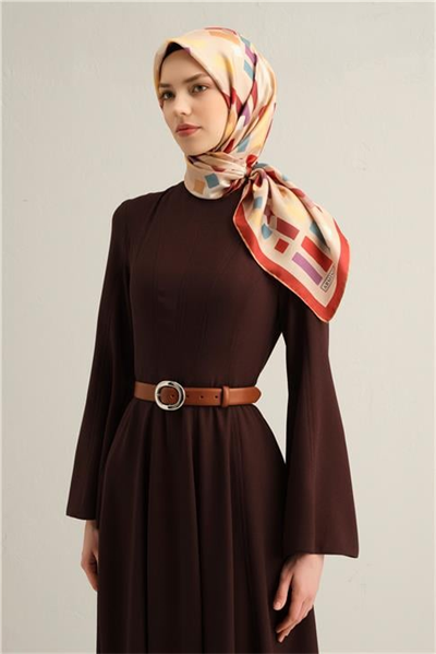 Armine Çiçek Desenli İpek Sura Eşarp 9341 80