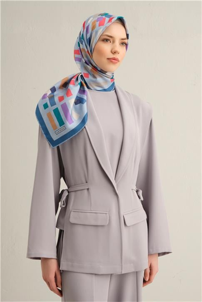 Armine Çiçek Desenli İpek Sura Eşarp 9341 83