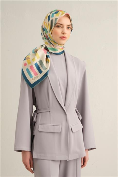 Armine Çiçek Desenli İpek Sura Eşarp 9341 81