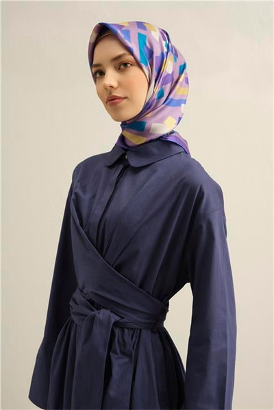 Armine Çiçek Desenli İpek Sura Eşarp 9341 55