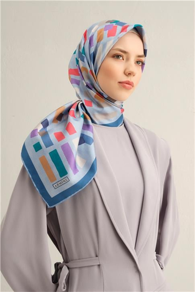 Armine Çiçek Desenli İpek Sura Eşarp 9341 83