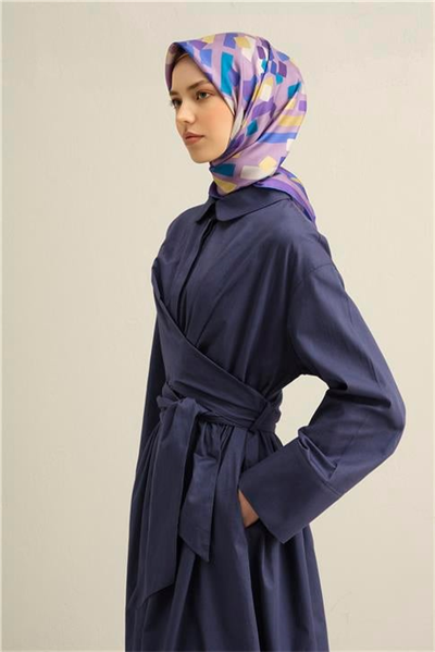 Armine Çiçek Desenli İpek Sura Eşarp 9341 55