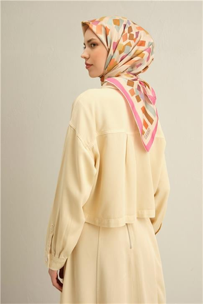 Armine Çiçek Desenli İpek Sura Eşarp 9341 33