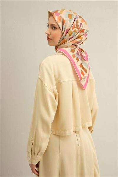Armine Çiçek Desenli İpek Sura Eşarp 9341 33