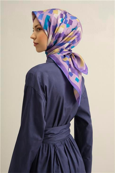 Armine Çiçek Desenli İpek Sura Eşarp 9341 55
