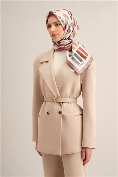 Armine Çiçek Desenli İpek Sura Eşarp 9341 04