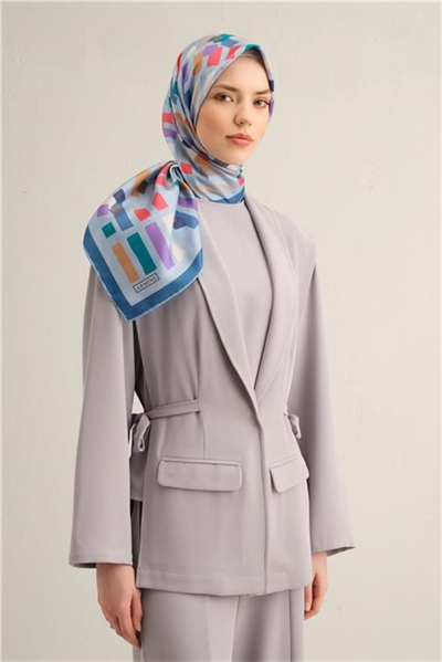 Armine Çiçek Desenli İpek Sura Eşarp 9341 83