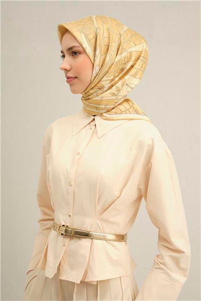 Armine Çiçek Desenli Saf İpek Sura Eşarp 9353D 35