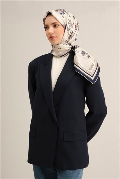 Armine Çiçek Desenli Saf İpek Sura Eşarp 9316D 86