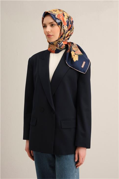 Armine Çiçek Desenli Saf İpek Sura Eşarp 9332D 37