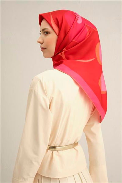 Armine Çiçek Desenli Saf İpek Sura Eşarp 9317D 56