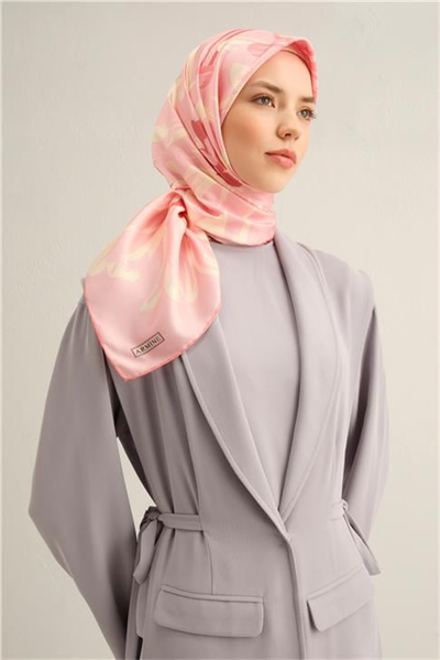 Armine Çiçek Desenli Saf İpek Sura Eşarp 9322D 85