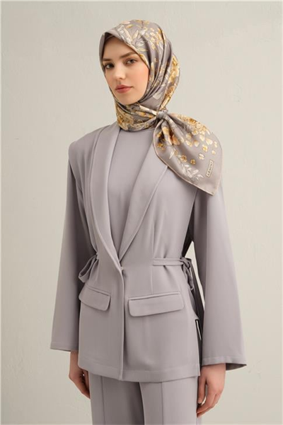 Armine Çiçek Desenli Saf İpek Sura Eşarp 9347D 52