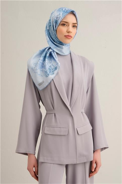 Armine Çiçek Desenli Saf İpek Sura Eşarp 9330D 81