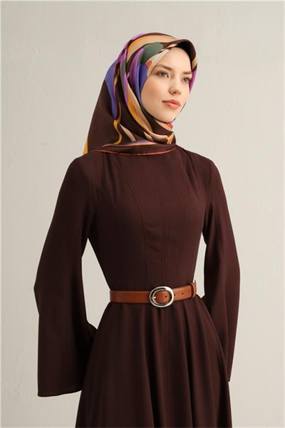 Armine Çiçek Desenli Saf İpek Sura Eşarp 9302D 83