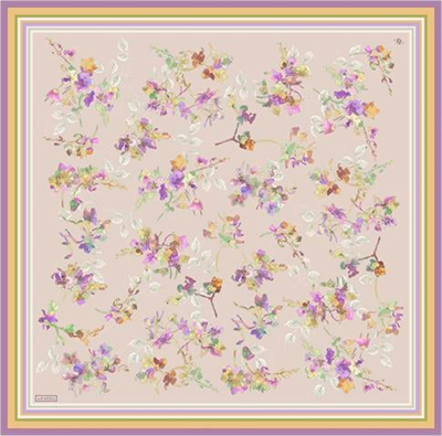 Armine Çiçek Desenli Saf İpek Sura Eşarp 9316D 31