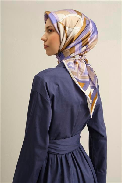 Armine Çiçek Desenli Saf İpek Sura Eşarp 9336 34