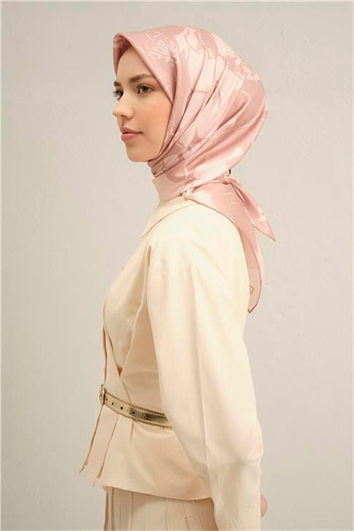 Armine Çiçek Desenli Saf İpek Sura Eşarp 9344D 32
