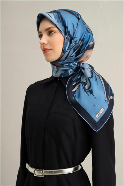 Armine Çiçek Desenli Saf İpek Sura Eşarp 9337D 81