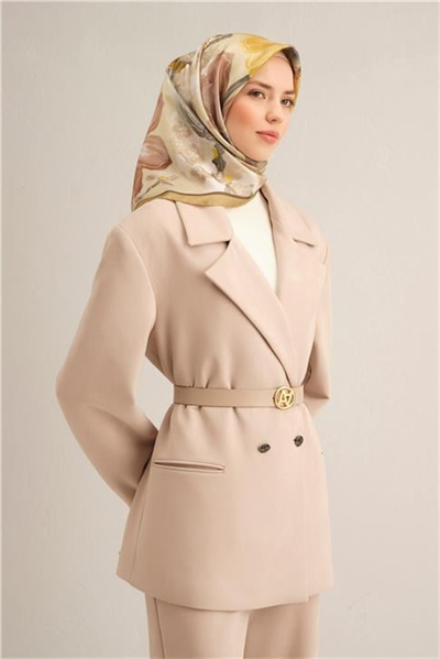 Armine Çiçek Desenli Saf İpek Sura Eşarp 9318D 33