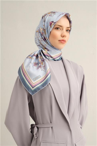 Armine Çiçek Desenli Saf İpek Sura Eşarp 9316D 36