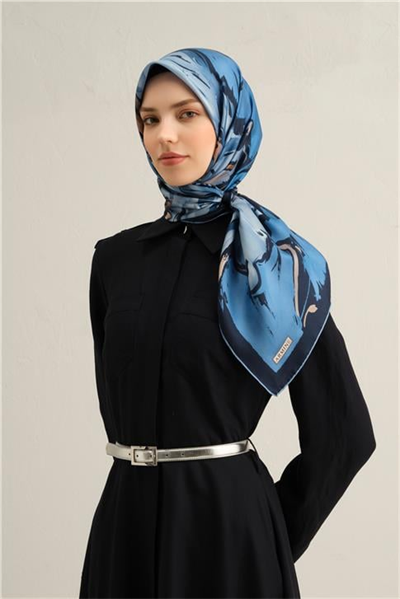 Armine Çiçek Desenli Saf İpek Sura Eşarp 9337D 81