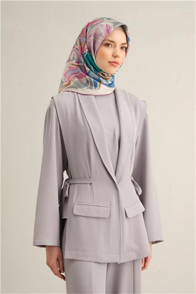 Armine Çiçek Desenli Saf İpek Sura Eşarp 9337D 06