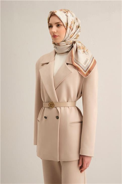 Armine Çiçek Desenli Saf İpek Sura Eşarp 9316D 81