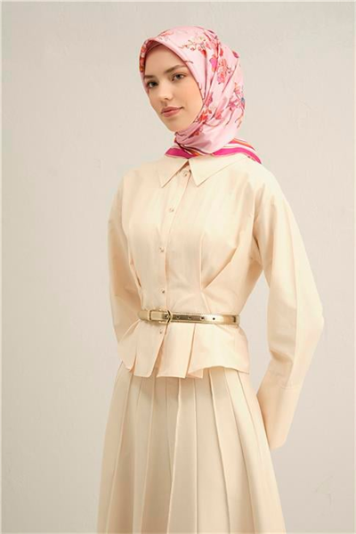 Armine Çiçek Desenli Saf İpek Sura Eşarp 9316D 50