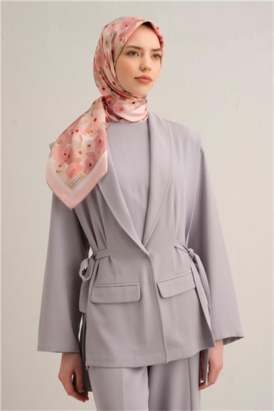 Armine Çiçek Desenli Saf İpek Sura Eşarp 9300D 35