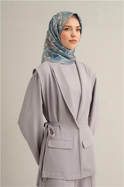 Armine Çiçek Desenli Saf İpek Sura Eşarp 9347D 05
