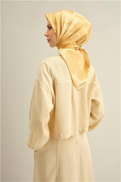 Armine Çiçek Desenli Saf İpek Sura Eşarp 9344D 33