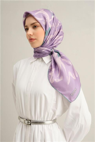 Armine Çiçek Desenli Saf İpek Sura Eşarp 9322D 57