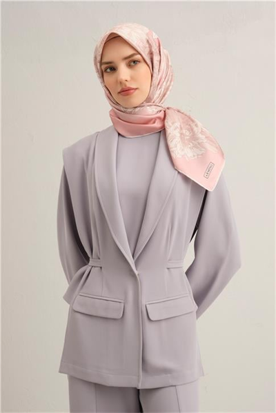 Armine Çiçek Desenli Saf İpek Sura Eşarp 9330D 05
