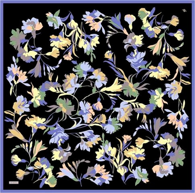 Armine Çiçek Desenli Saf İpek Sura Eşarp 9342D 36