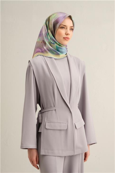 Armine Çiçek Desenli Saf İpek Sura Eşarp 9310D 83