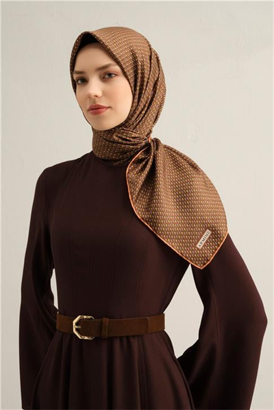 Armine Çiçek Desenli Saf İpek Sura Eşarp 9307D 80