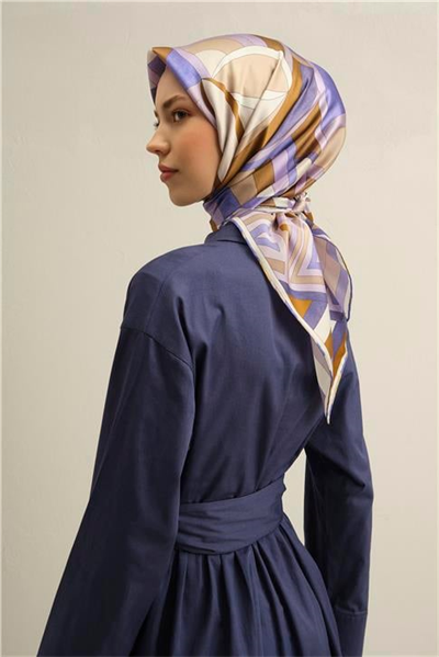 Armine Çiçek Desenli Saf İpek Sura Eşarp 9336 34