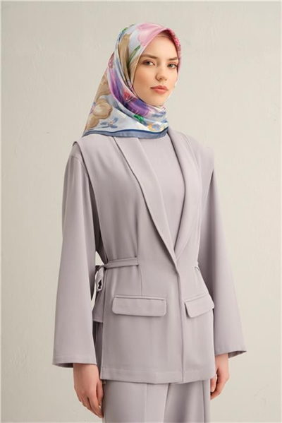 Armine Çiçek Desenli Saf İpek Sura Eşarp 9318D 31