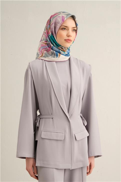 Armine Çiçek Desenli Saf İpek Sura Eşarp 9337D 06