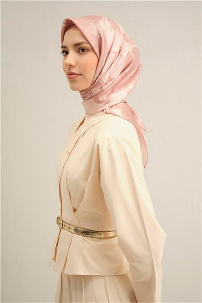 Armine Çiçek Desenli Saf İpek Sura Eşarp 9344D 32