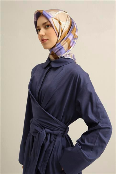 Armine Çiçek Desenli Saf İpek Sura Eşarp 9336 34
